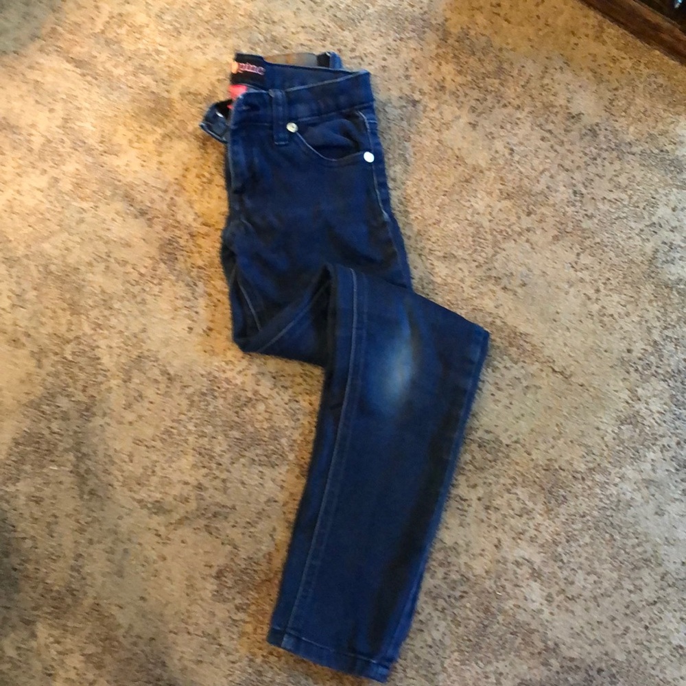 Girls dark wash jeggins.